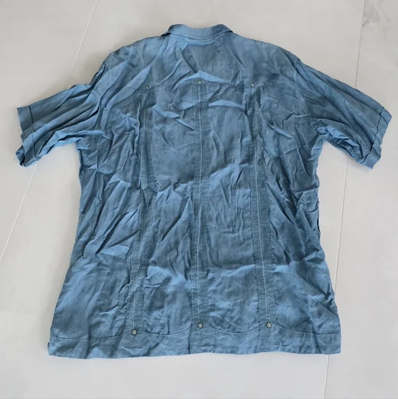 Havana By Statements Ocean Blue Short-Sleeve Button-Down Shirt - XXL - Picture 6 of 6